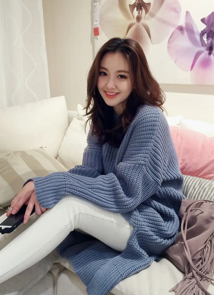 ロングニットワンピース&ネックウォーマーSET・全4色 | DHOLIC | 詳細画像1