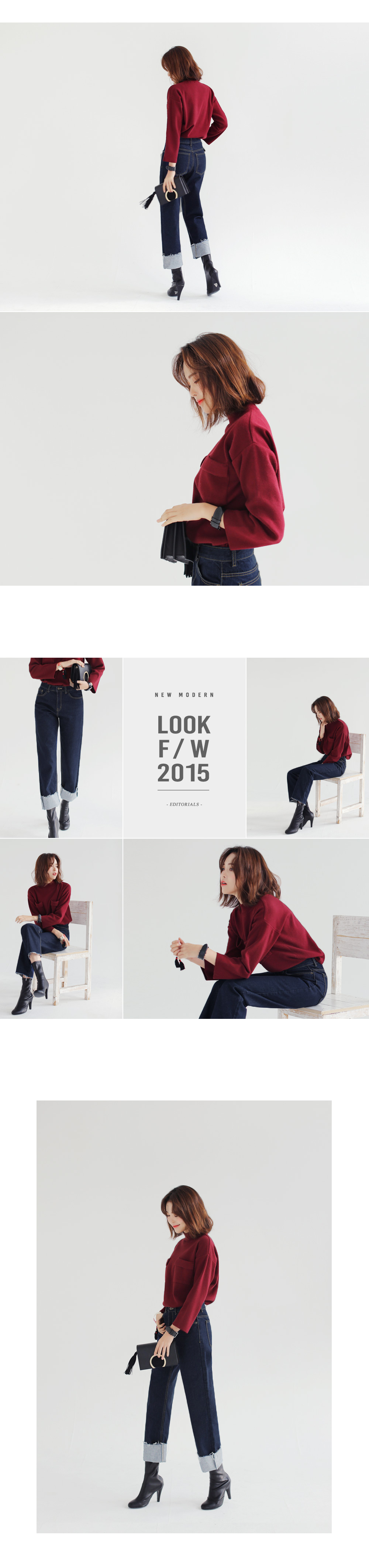 ボトルネックツーポケットニットプルオーバー・全5色 | DHOLIC | 詳細画像4