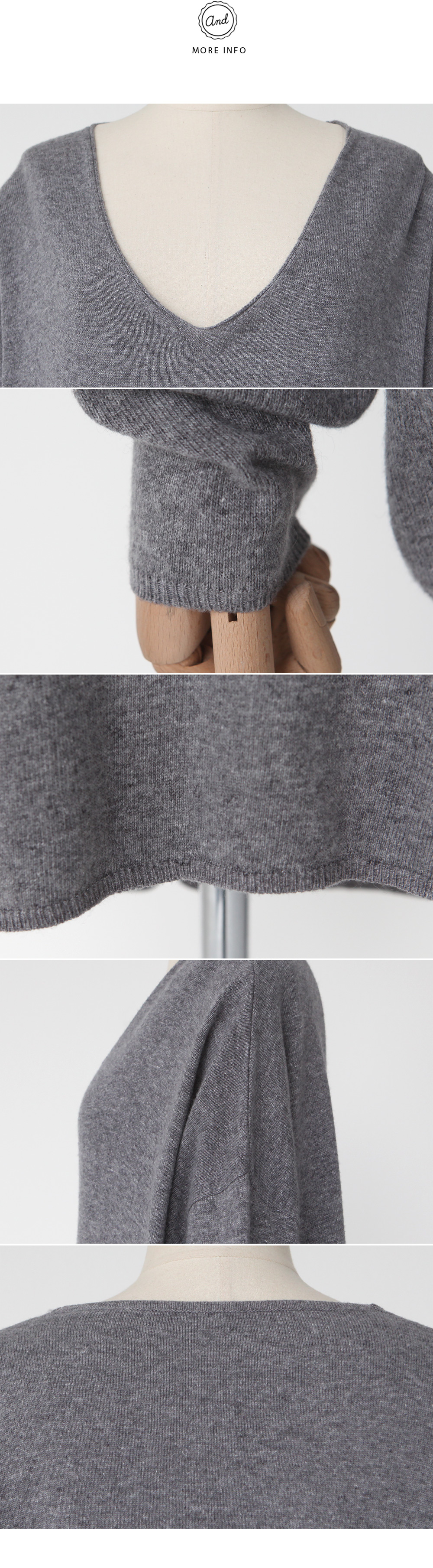 深Vネックフレアシルエットニットプルオーバー・全3色 | DHOLIC | 詳細画像10