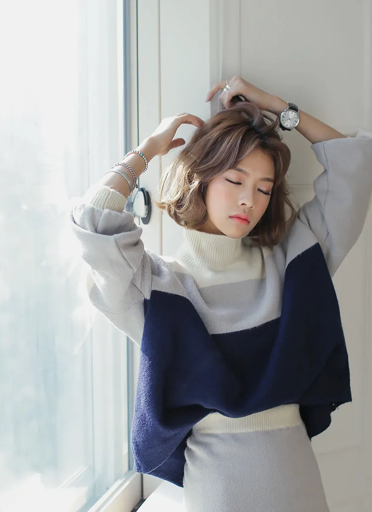 ウール混ソフトカラーニットセットアップ・全1色 | DHOLIC | 詳細画像1