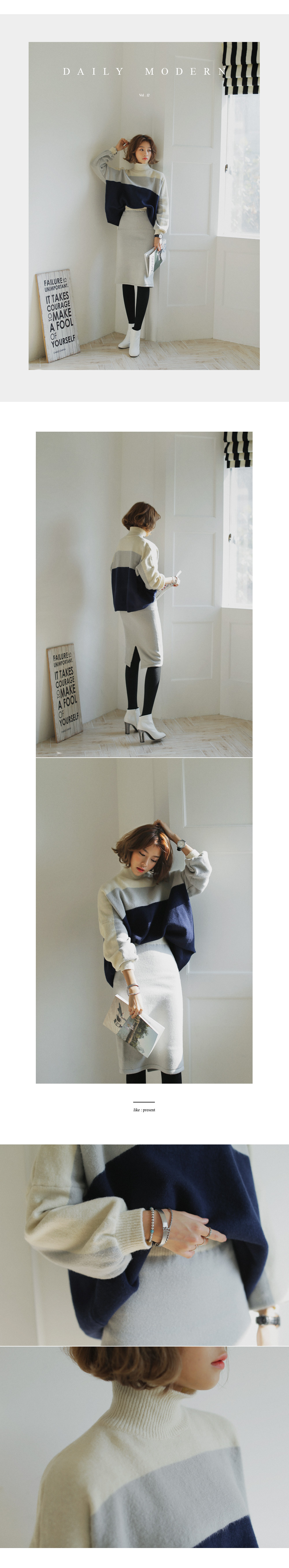 ウール混ソフトカラーニットセットアップ・全1色 | DHOLIC | 詳細画像2