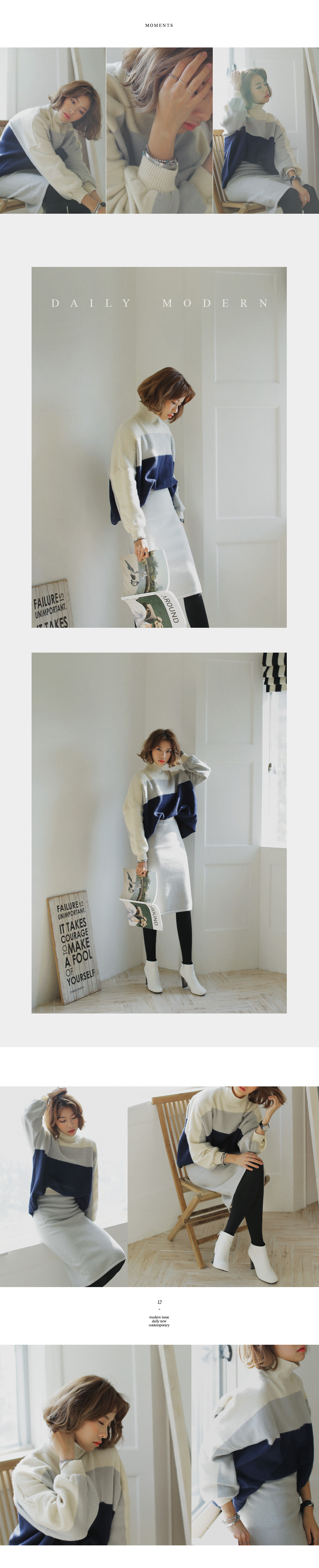 ウール混ソフトカラーニットセットアップ・全1色 | DHOLIC | 詳細画像3