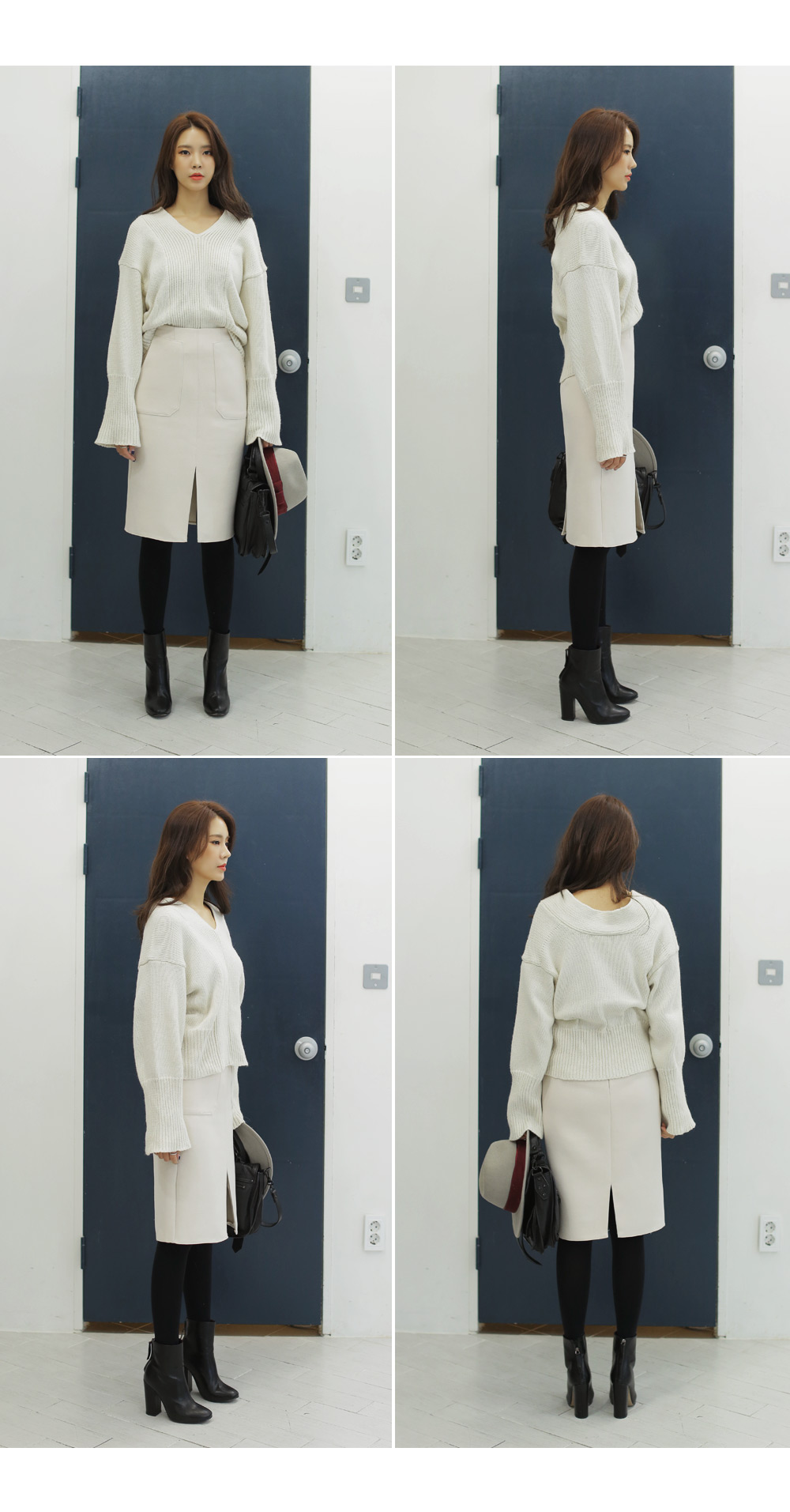 センタースリットハイウエストミディスカート・全3色 | DHOLIC | 詳細画像9