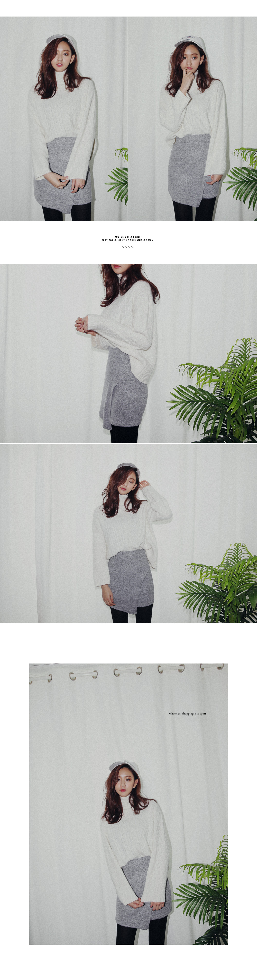 アンゴラ混アンバランスヘムケーブルニットプルオーバー・全5色 | DHOLIC | 詳細画像8