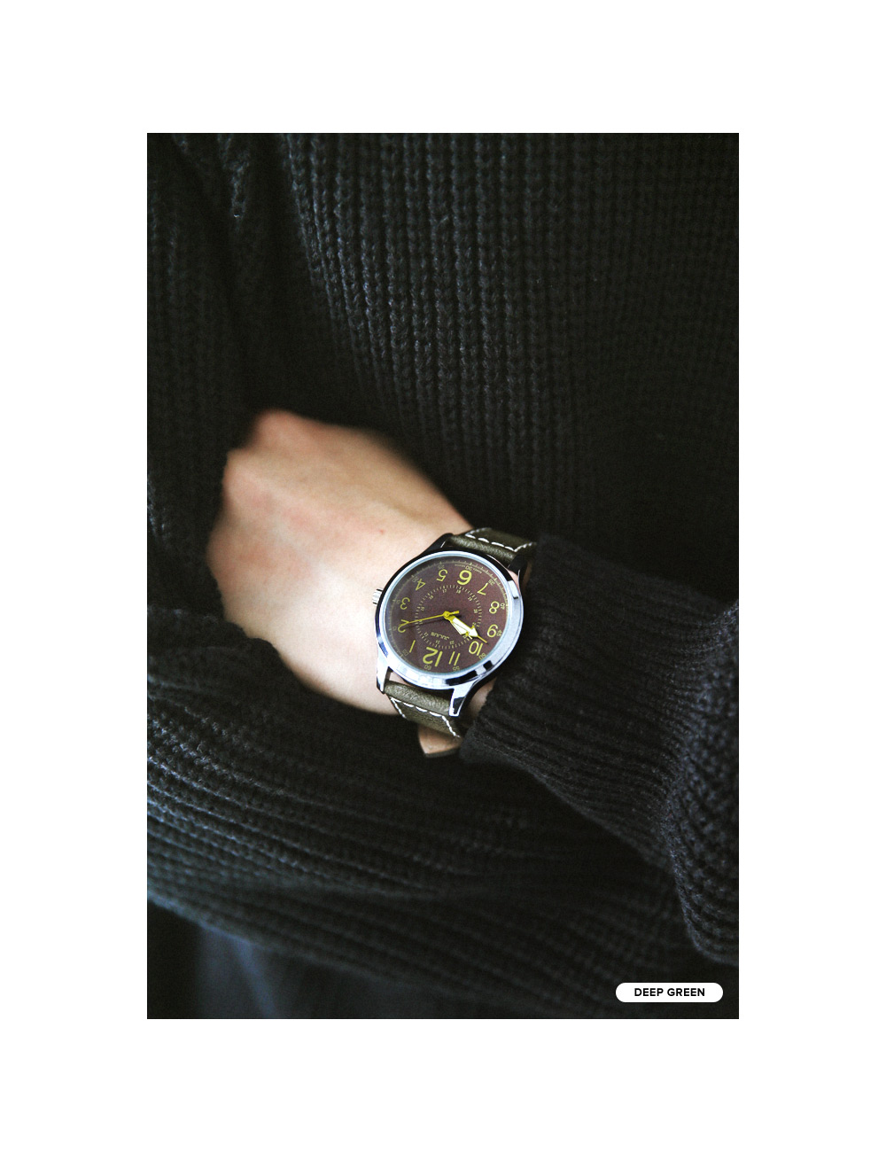トーンダウンカラーサークルフレーム腕時計・全4色 | 詳細画像7