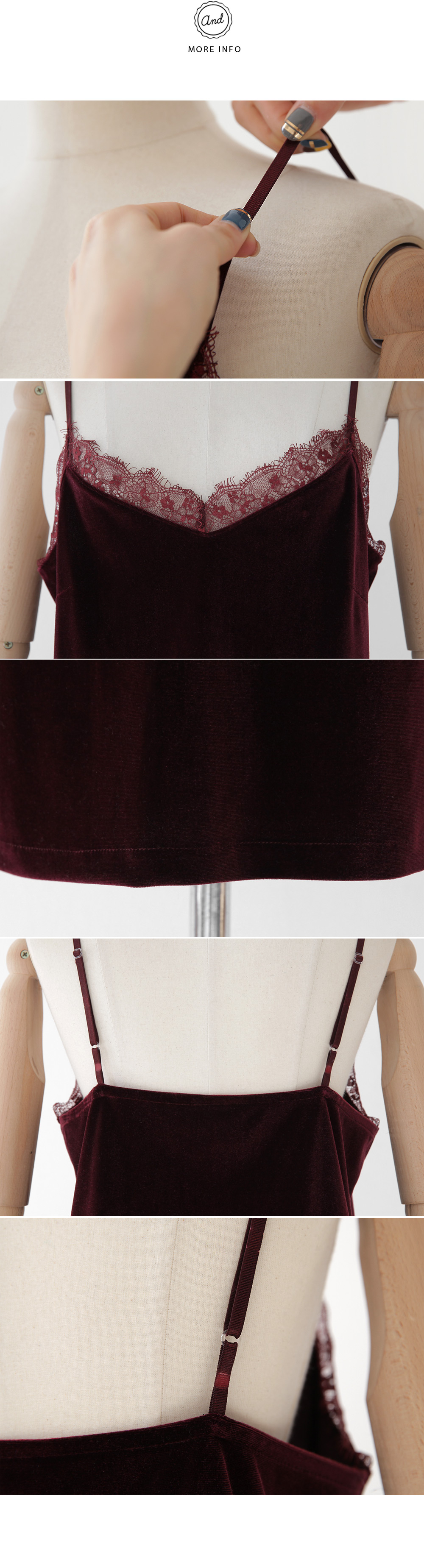 <font color=red><b>**雑誌Popteen5月号/S cawaii!4月号掲載**</b></font>レースポイントベルベットビスチェ・全2色 | DHOLIC | 詳細画像10