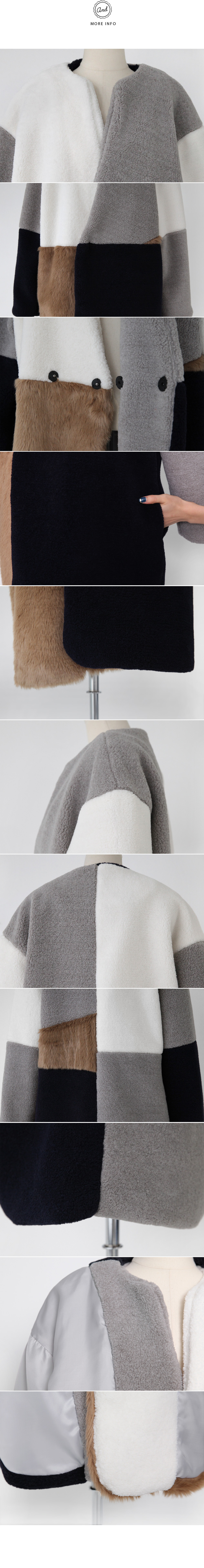 ツーマテリアルマルチカラーノーカラーコート・全1色 | DHOLIC | 詳細画像9