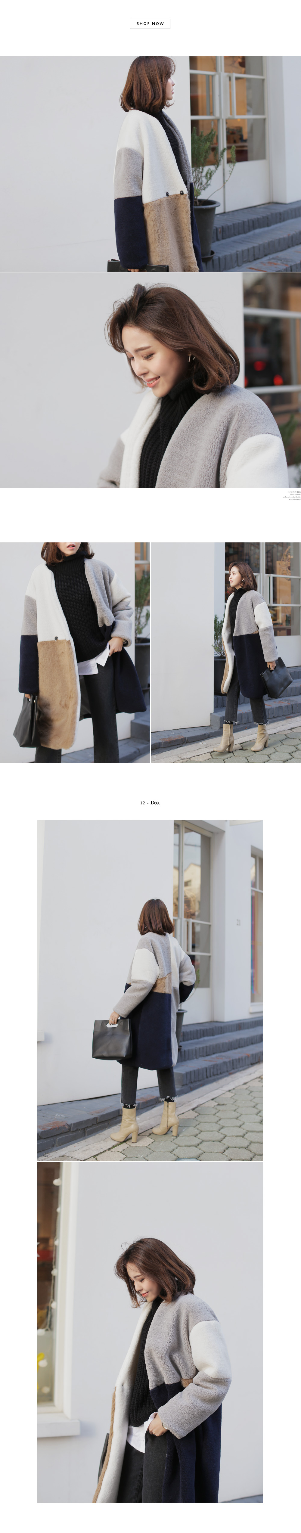 ツーマテリアルマルチカラーノーカラーコート・全1色 | DHOLIC | 詳細画像5