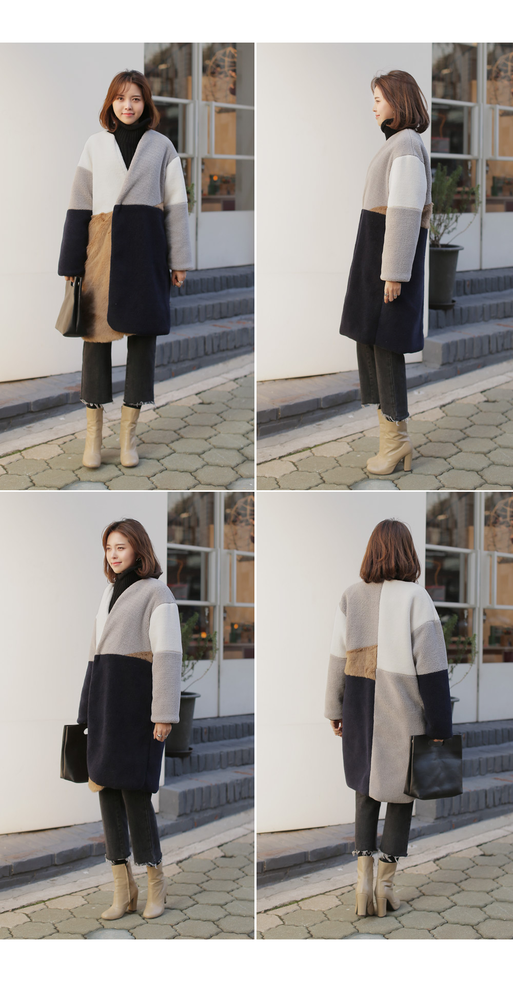 ツーマテリアルマルチカラーノーカラーコート・全1色 | DHOLIC | 詳細画像8