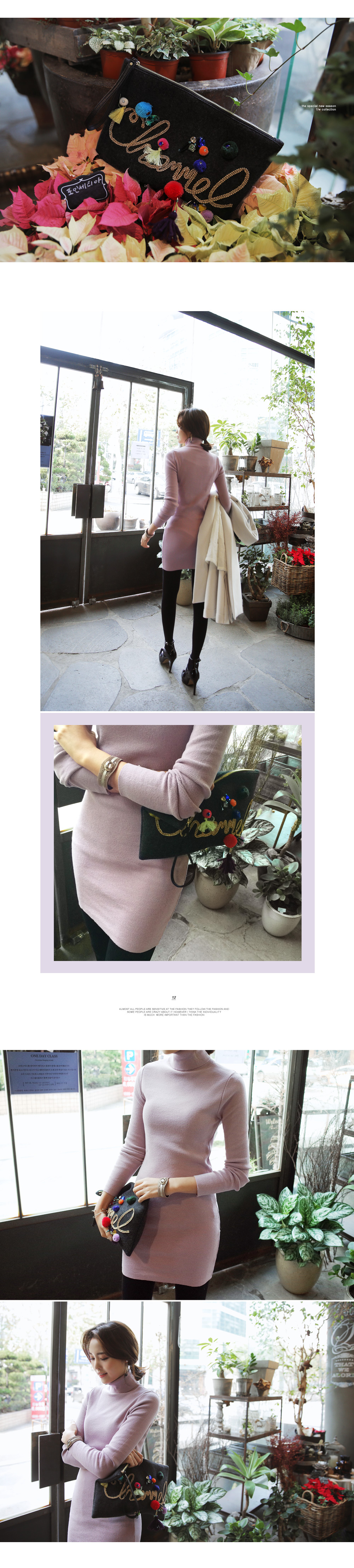 ミラノリブハイネックニットタイトワンピース・全5色 | DHOLIC | 詳細画像10