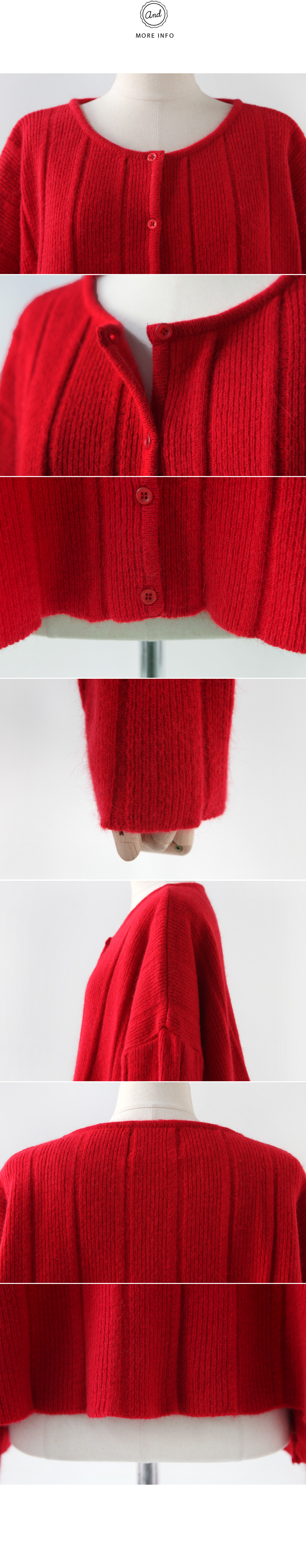 アンゴラ混ラインパターンショート丈ニットカーディガン・全4色 | DHOLIC | 詳細画像15