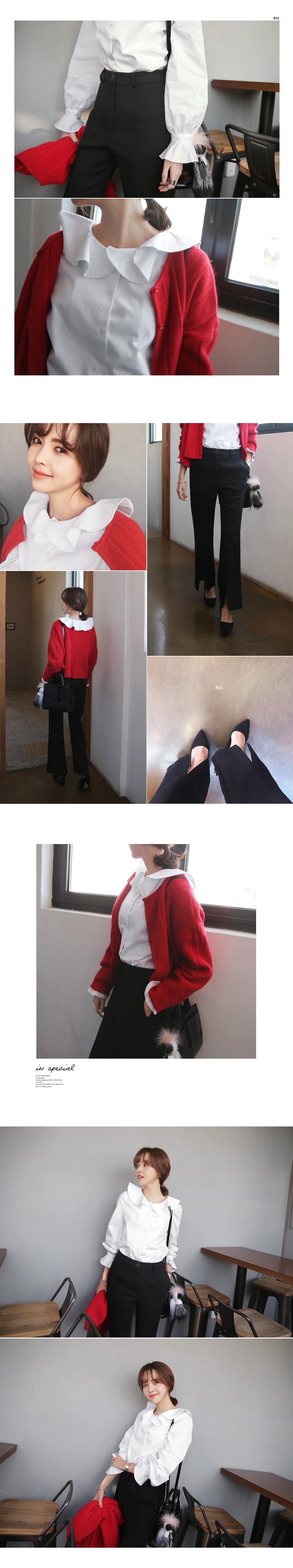 アンゴラ混ラインパターンショート丈ニットカーディガン・全4色 | DHOLIC | 詳細画像13