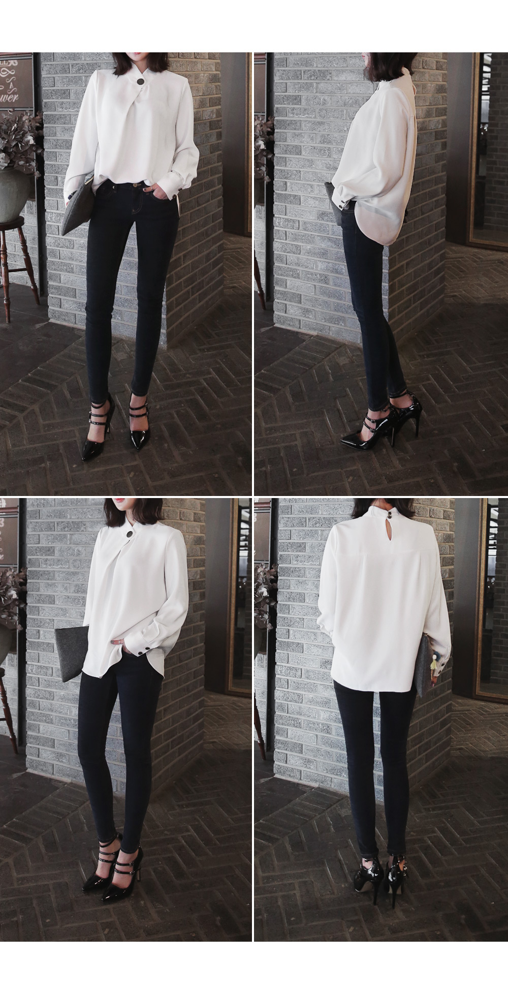 裏起毛ステッチポイントローライズデニムスキニーパンツ・全1色 | DHOLIC | 詳細画像17