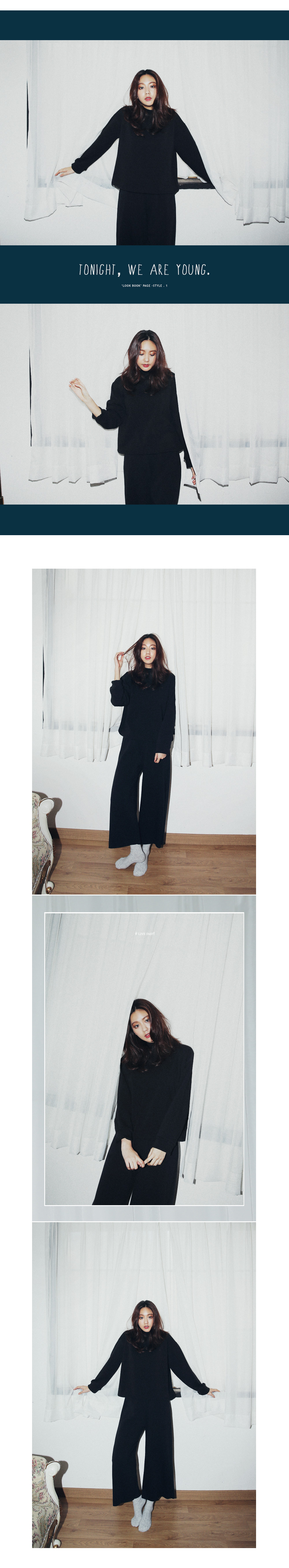 裏起毛プルオーバー&ワイドパンツセットアップ・全2色 | DHOLIC | 詳細画像2