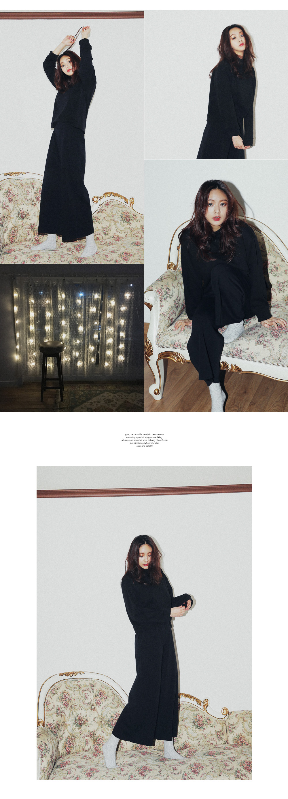 裏起毛プルオーバー&ワイドパンツセットアップ・全2色 | DHOLIC | 詳細画像11