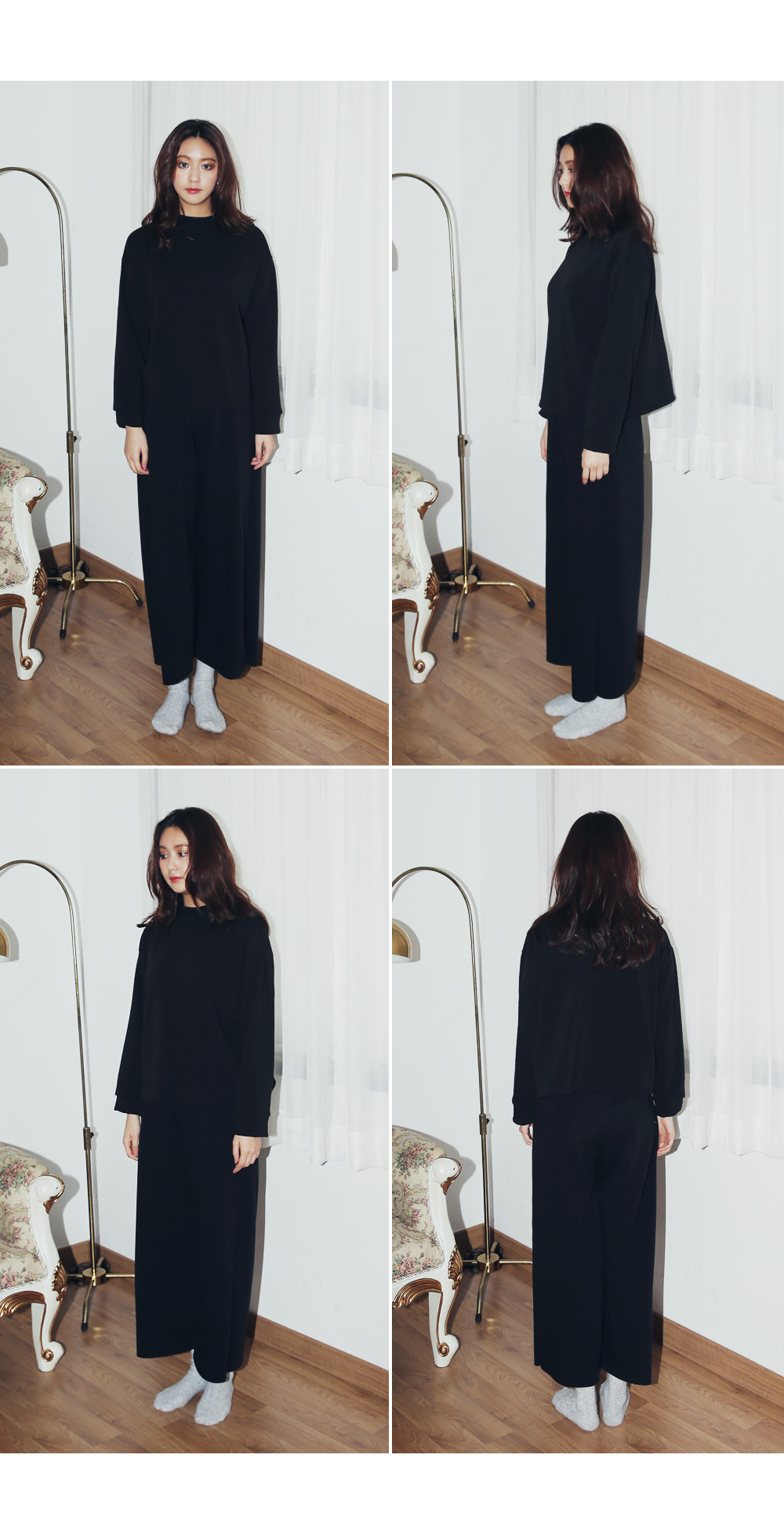 裏起毛プルオーバー&ワイドパンツセットアップ・全2色 | DHOLIC | 詳細画像12