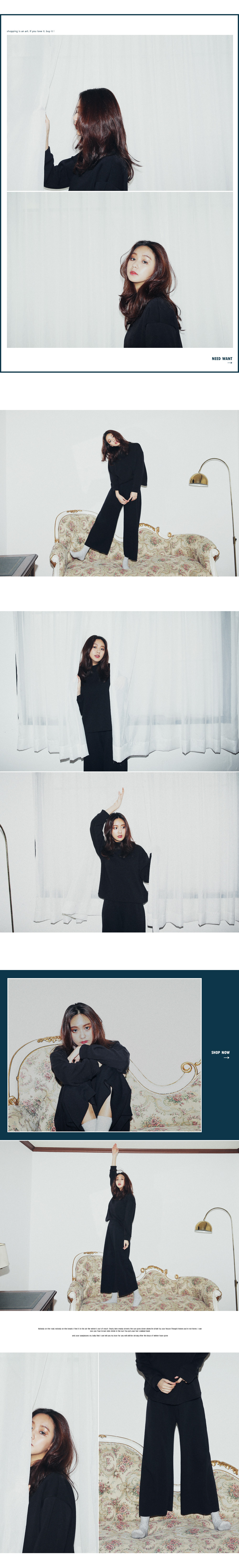 裏起毛プルオーバー&ワイドパンツセットアップ・全2色 | DHOLIC | 詳細画像5