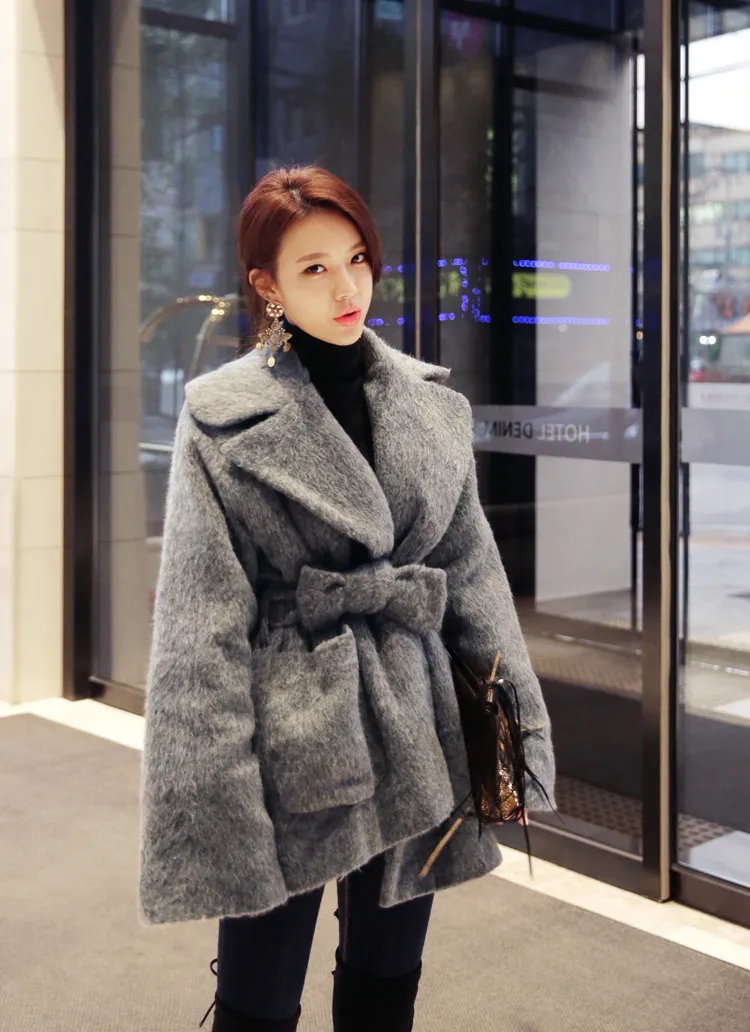 ワイドラペルアンバランスショートコート・全2色 | DHOLIC | 詳細画像1