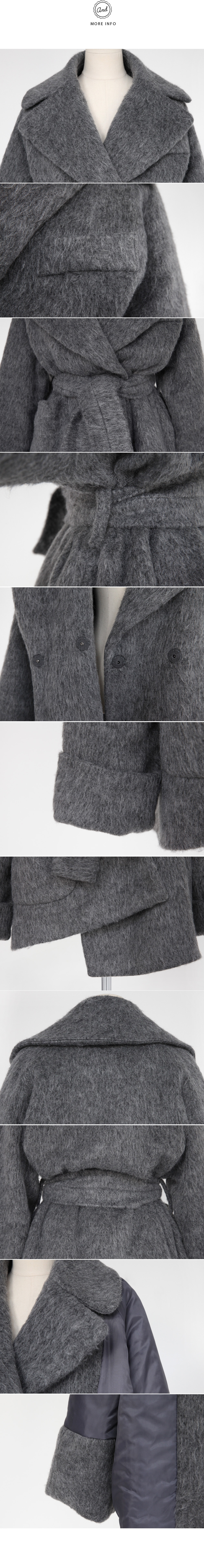 ワイドラペルアンバランスショートコート・全2色 | DHOLIC | 詳細画像7