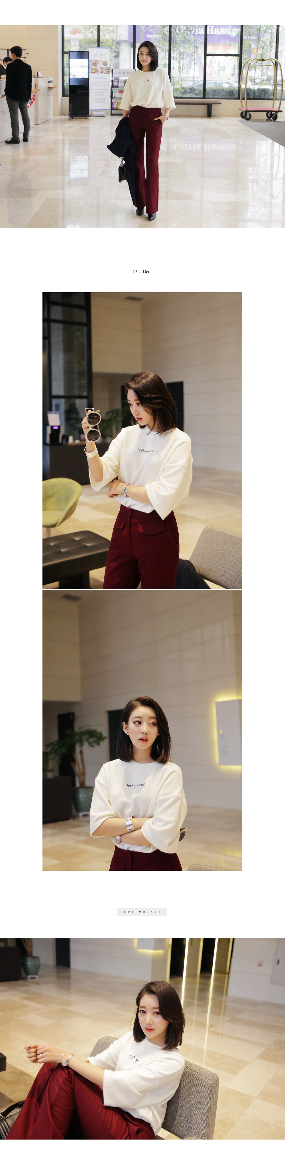 フリース素材ハーフスリーブTシャツ・全4色 | DHOLIC | 詳細画像5