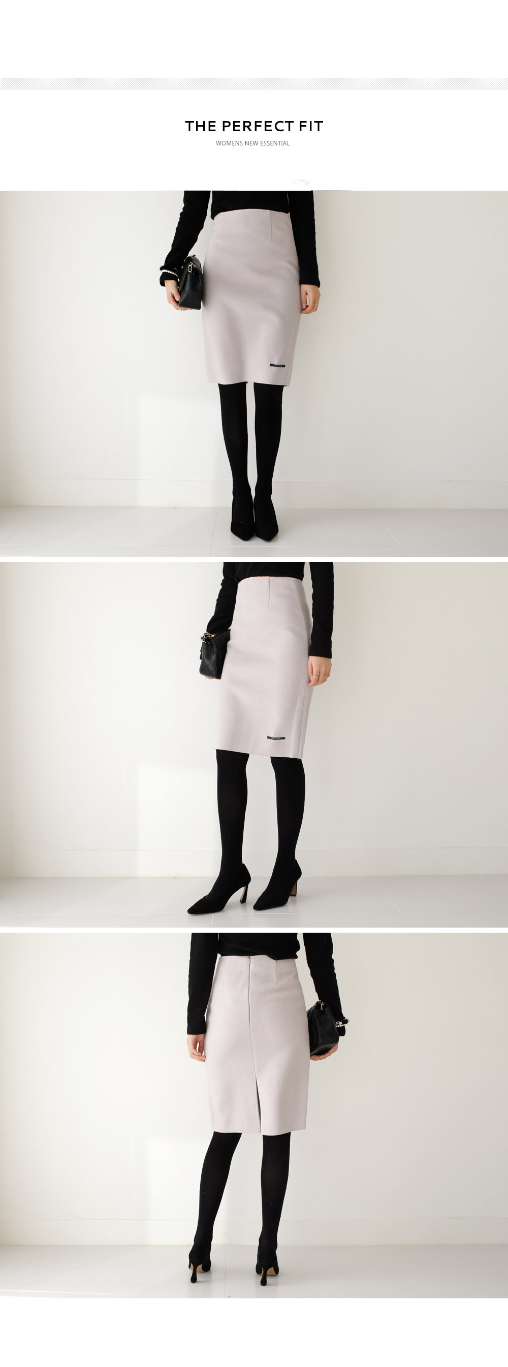 ウール混タイト膝丈スカート・全3色 | DHOLIC PLUS | 詳細画像2