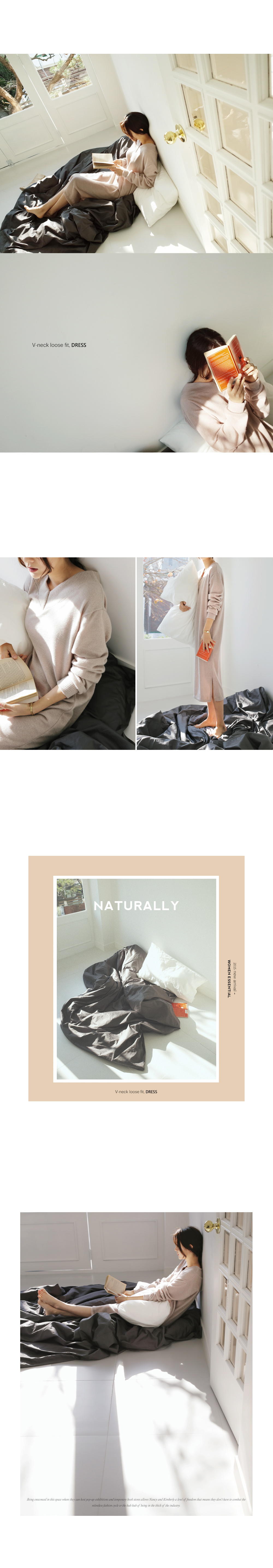 Vネックスリットロングワンピース・全4色 | DHOLIC PLUS | 詳細画像4