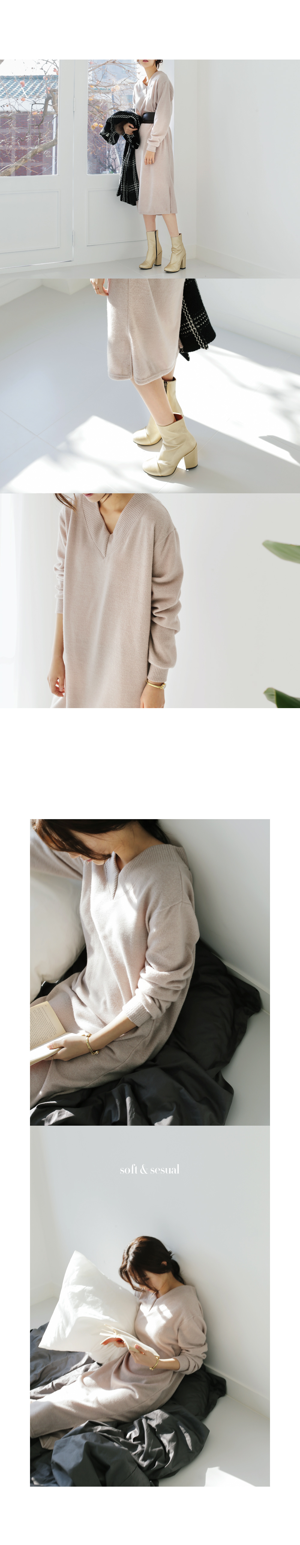 Vネックスリットロングワンピース・全4色 | DHOLIC PLUS | 詳細画像5