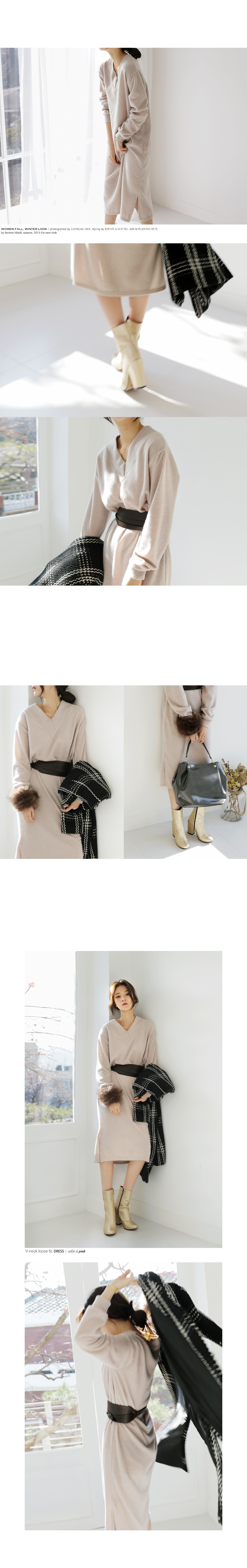 Vネックスリットロングワンピース・全4色 | DHOLIC PLUS | 詳細画像6