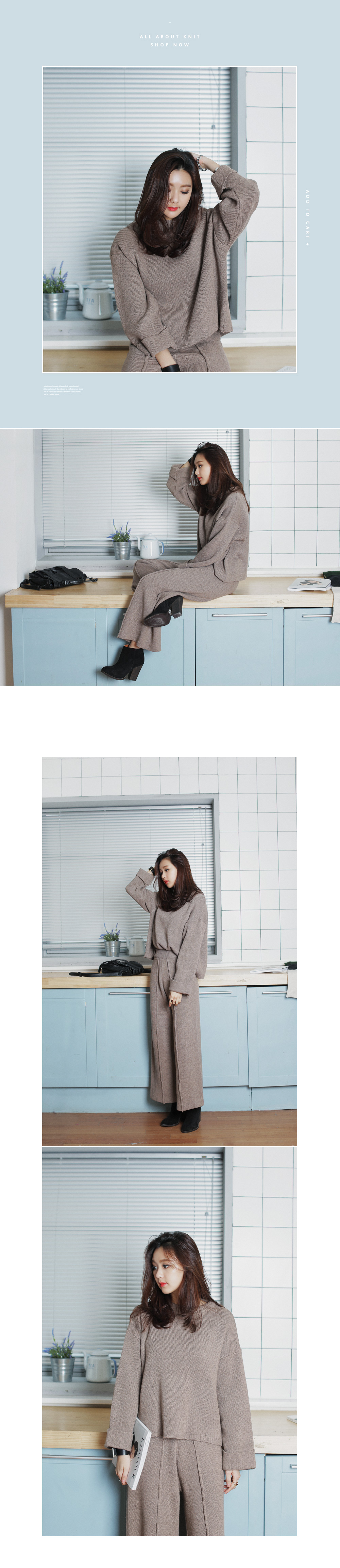 フレアプルオーバー&ワイドパンツニットセットアップ・全3色 | DHOLIC | 詳細画像5