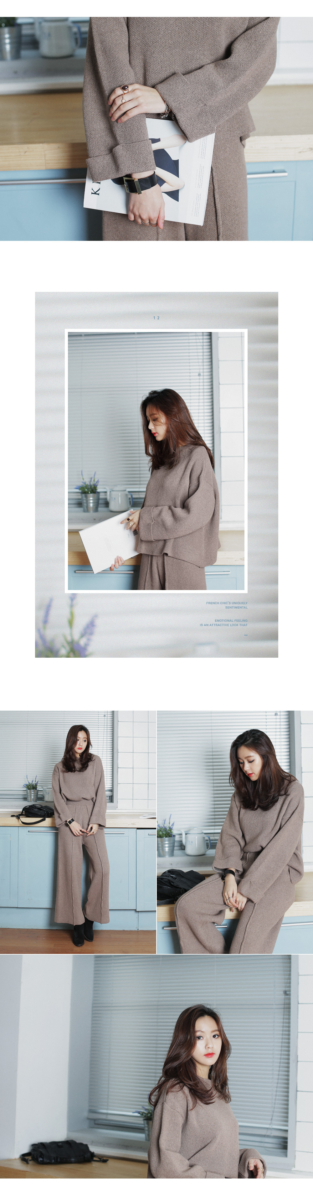 フレアプルオーバー&ワイドパンツニットセットアップ・全3色 | DHOLIC | 詳細画像7