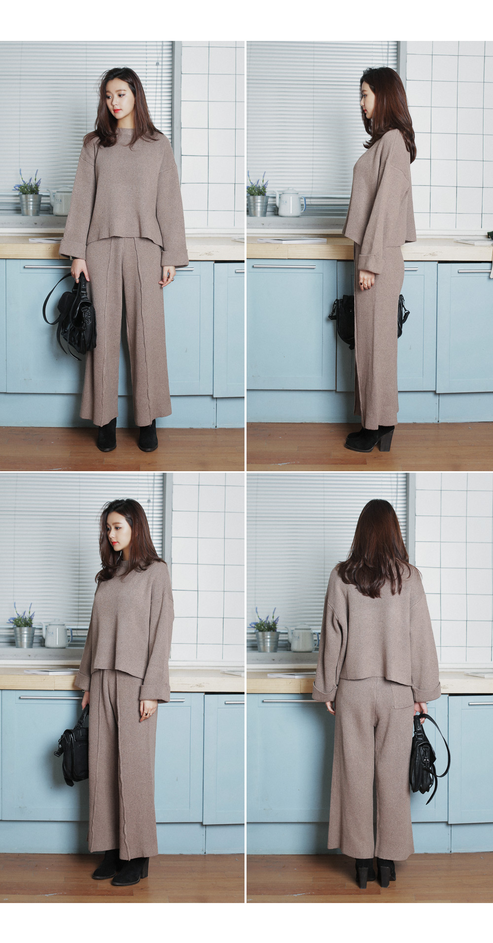 フレアプルオーバー&ワイドパンツニットセットアップ・全3色 | DHOLIC | 詳細画像8