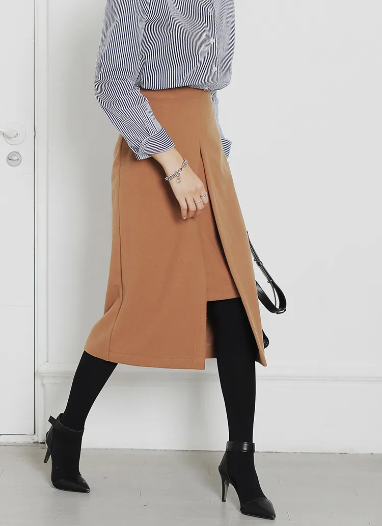 センタースリットミモレ丈スカート・全2色 | DHOLIC | 詳細画像1