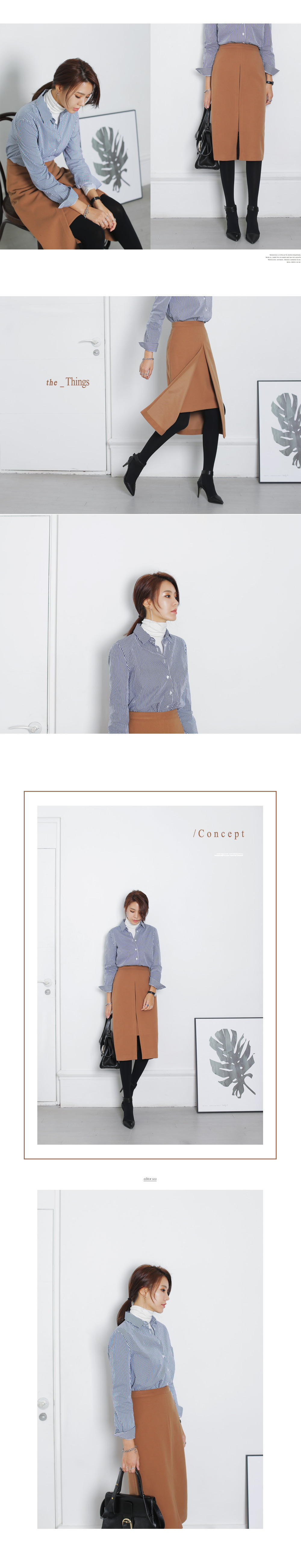 センタースリットミモレ丈スカート・全2色 | DHOLIC | 詳細画像4