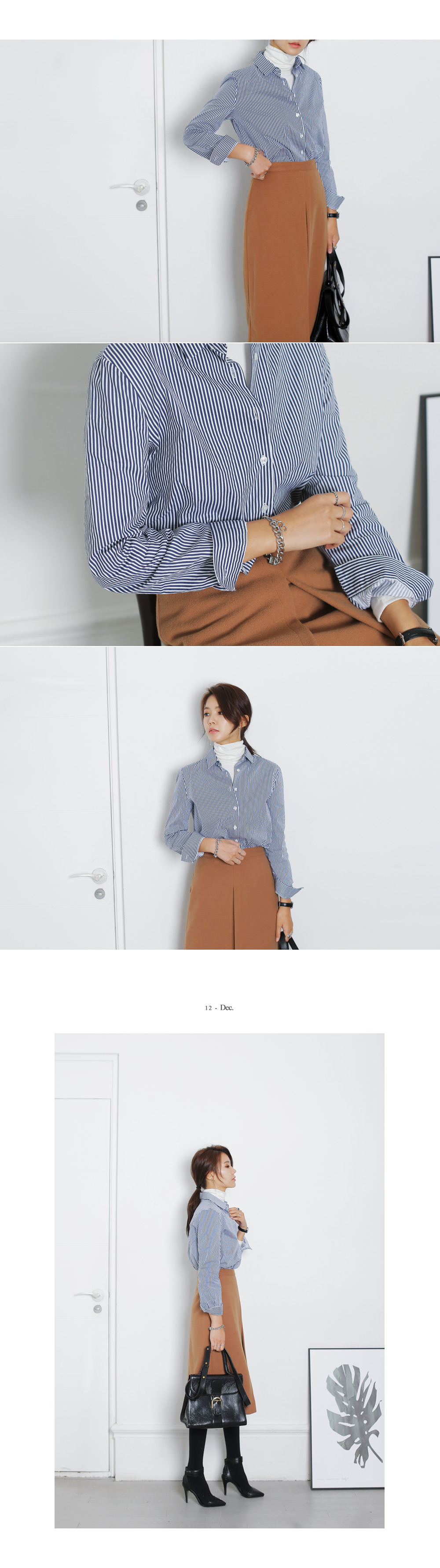 センタースリットミモレ丈スカート・全2色 | DHOLIC | 詳細画像5