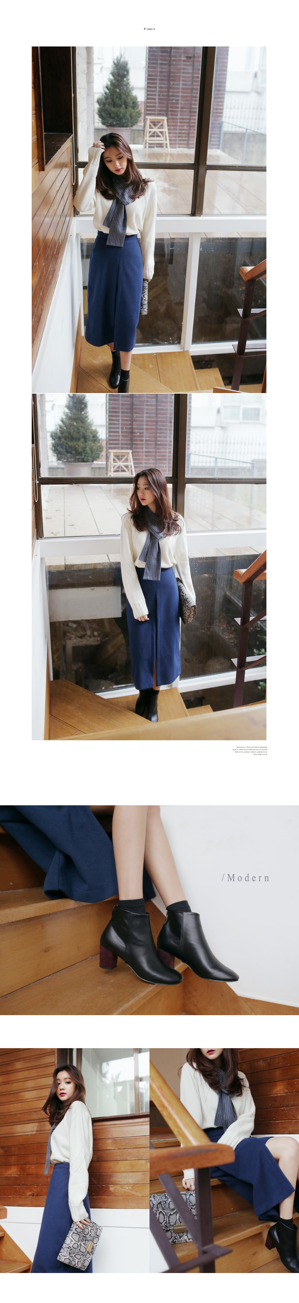 センタースリットミモレ丈スカート・全2色 | DHOLIC | 詳細画像6