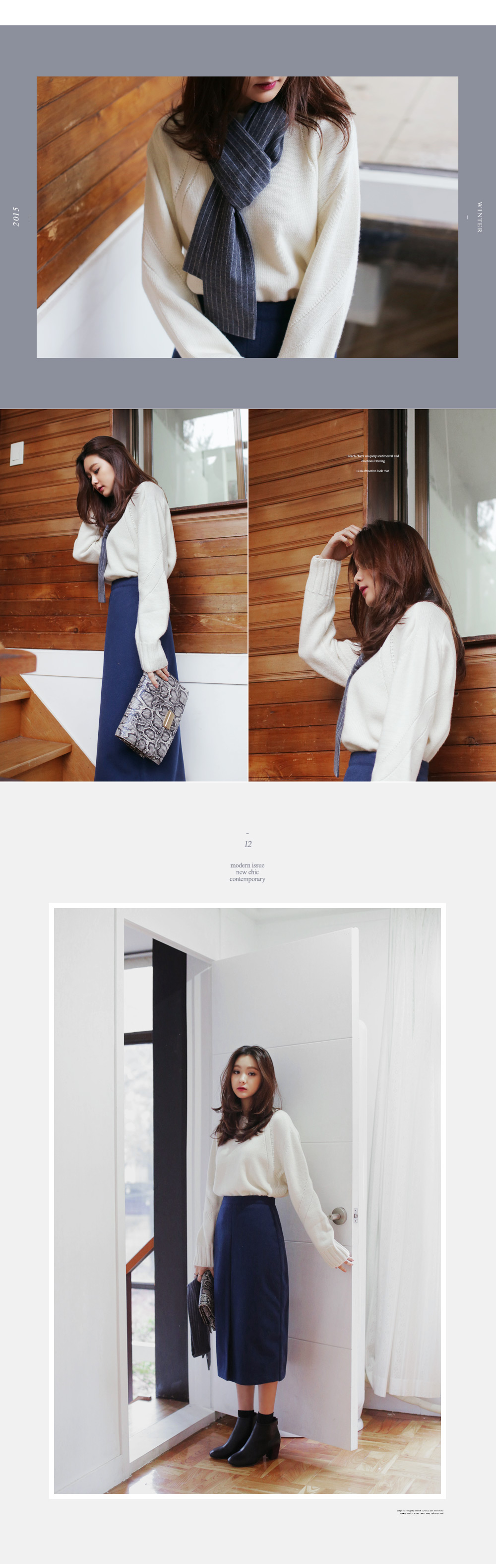 センタースリットミモレ丈スカート・全2色 | DHOLIC | 詳細画像7