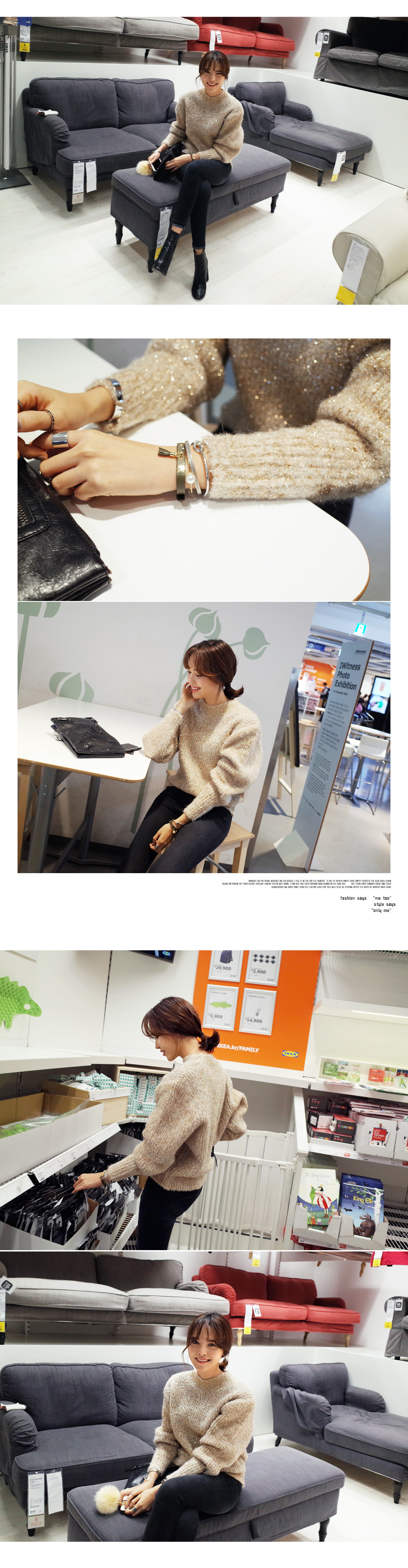 裏起毛ダメージディテールデニムスキニーパンツ・全1色 | DHOLIC | 詳細画像4