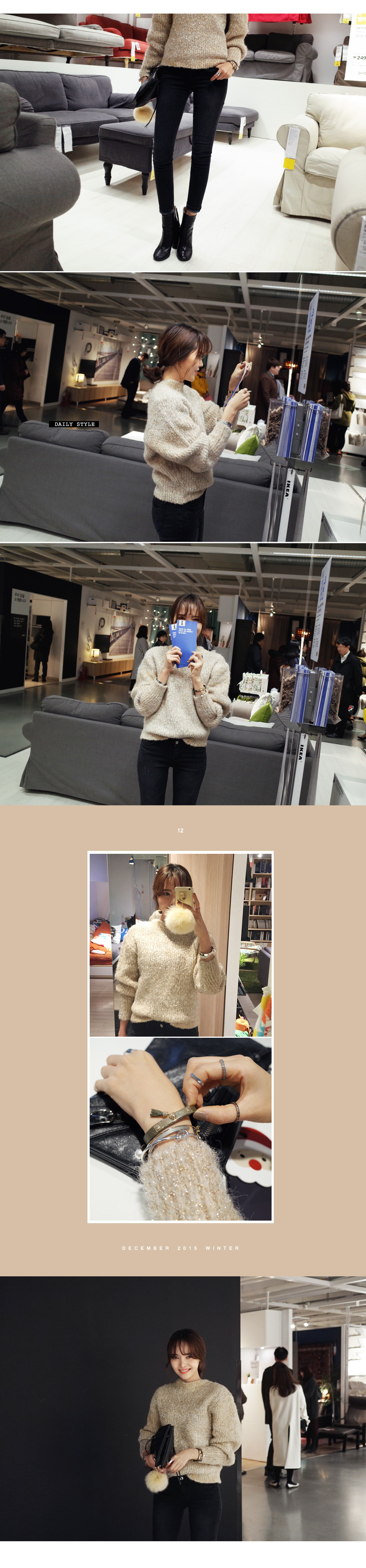 裏起毛ダメージディテールデニムスキニーパンツ・全1色 | DHOLIC | 詳細画像5