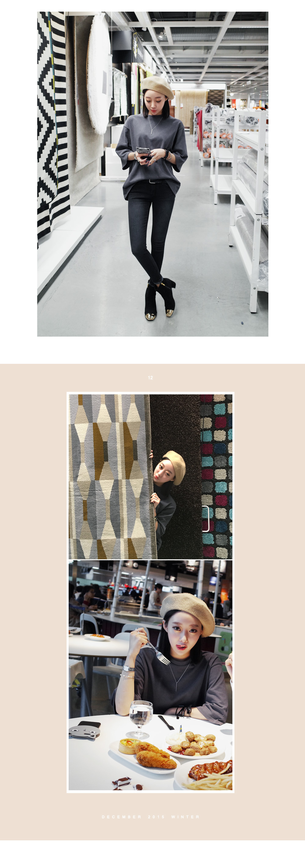 裏起毛ダメージディテールデニムスキニーパンツ・全1色 | DHOLIC | 詳細画像7