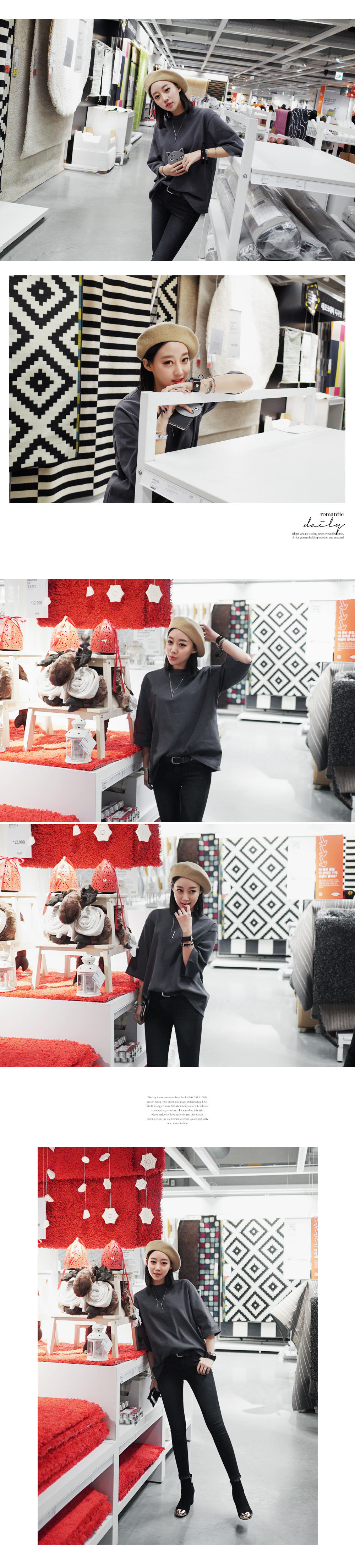 裏起毛ダメージディテールデニムスキニーパンツ・全1色 | DHOLIC | 詳細画像8