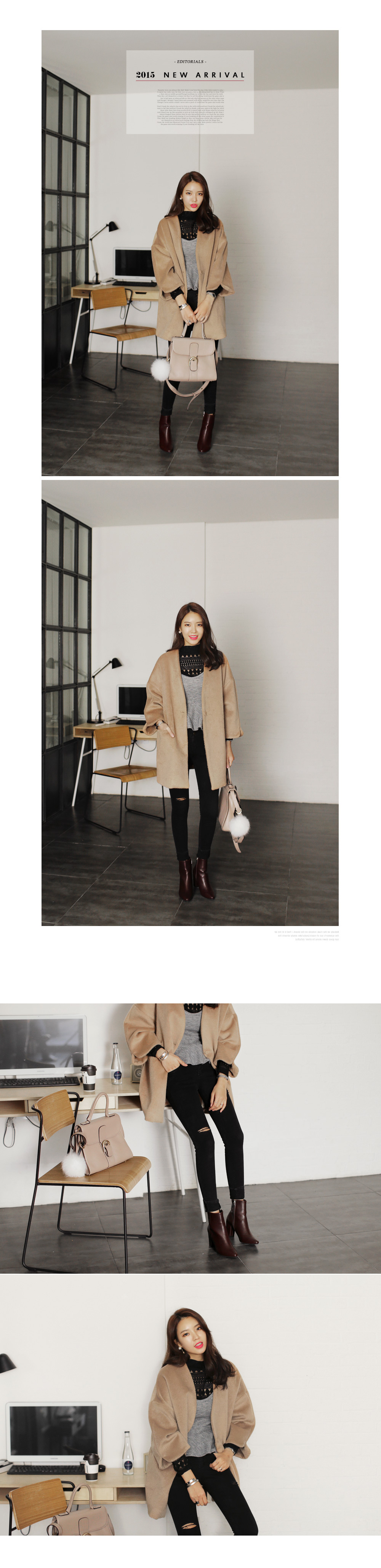 ボトルネックシースルーブラウス＆フレアヘムビスチェSET・全3色 | DHOLIC | 詳細画像4