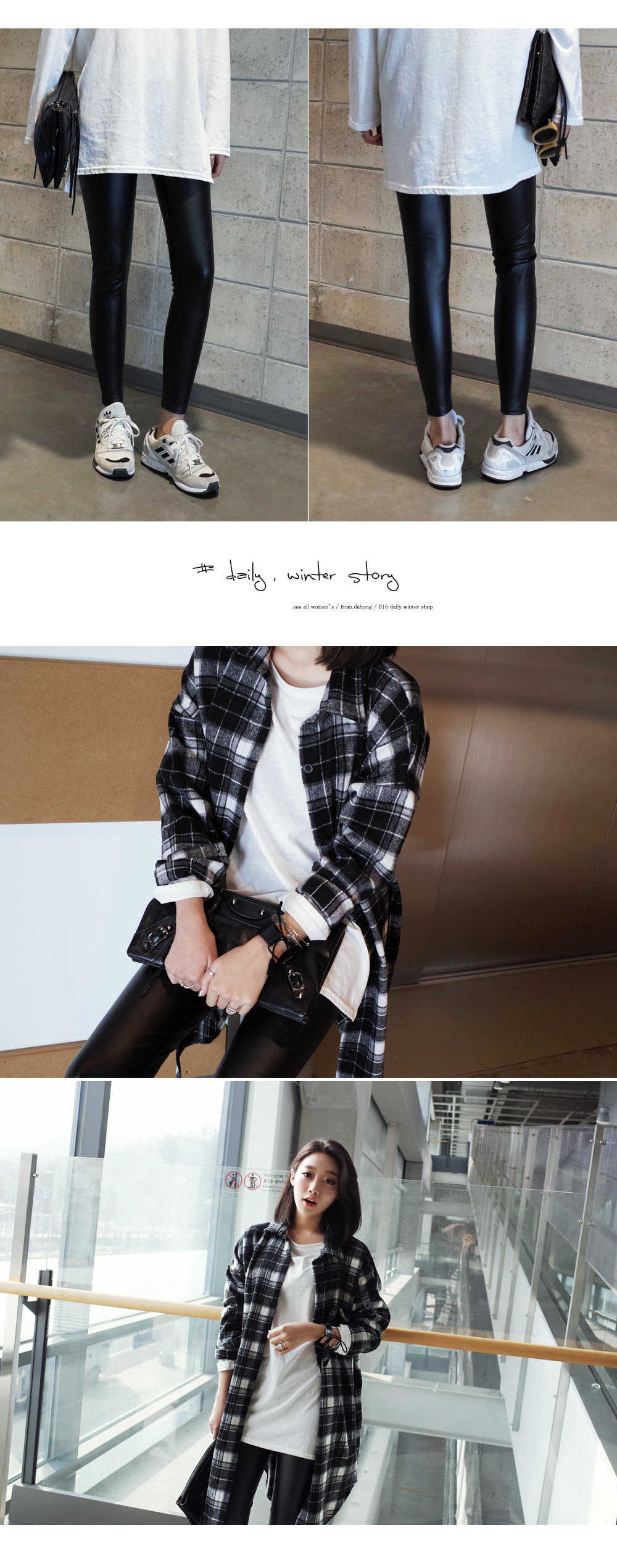 アンバランスヘムチェックロングシャツ・全3色 | DHOLIC | 詳細画像4