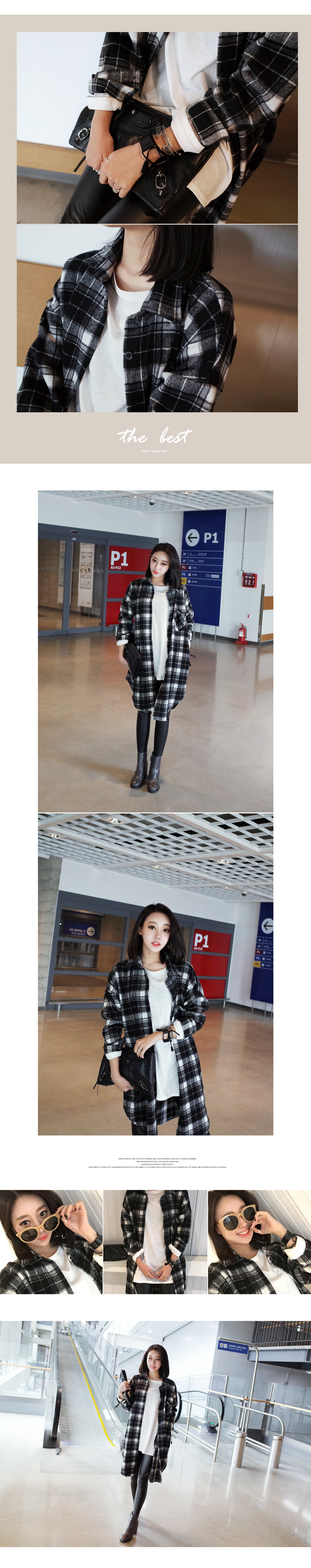 アンバランスヘムチェックロングシャツ・全3色 | DHOLIC | 詳細画像7