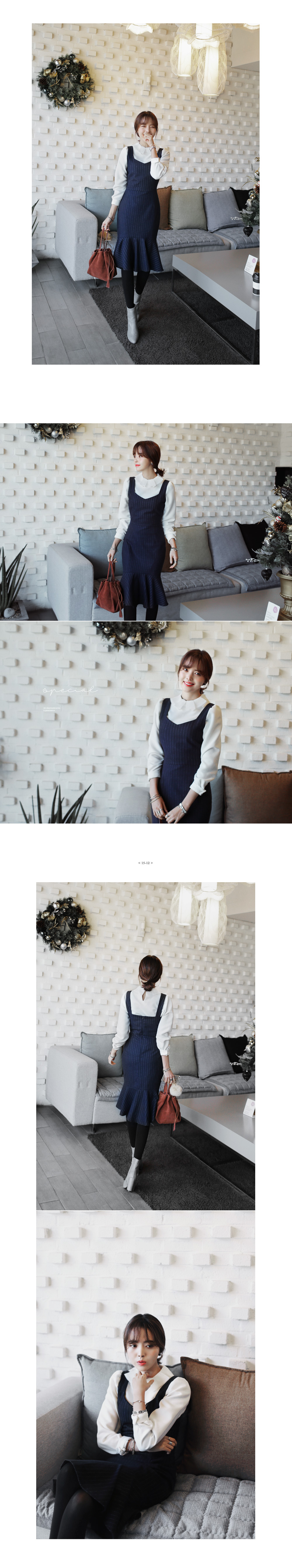 ピンストライプマーメイドワンピース・全2色 | DHOLIC | 詳細画像6