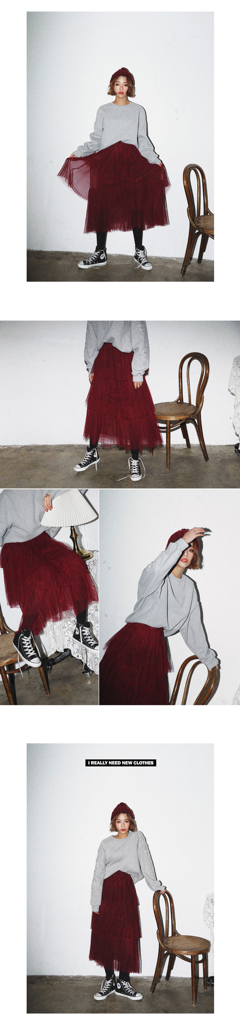 フラワーレーススリーブ裏起毛スウェットプルオーバー・全3色 | DHOLIC | 詳細画像15