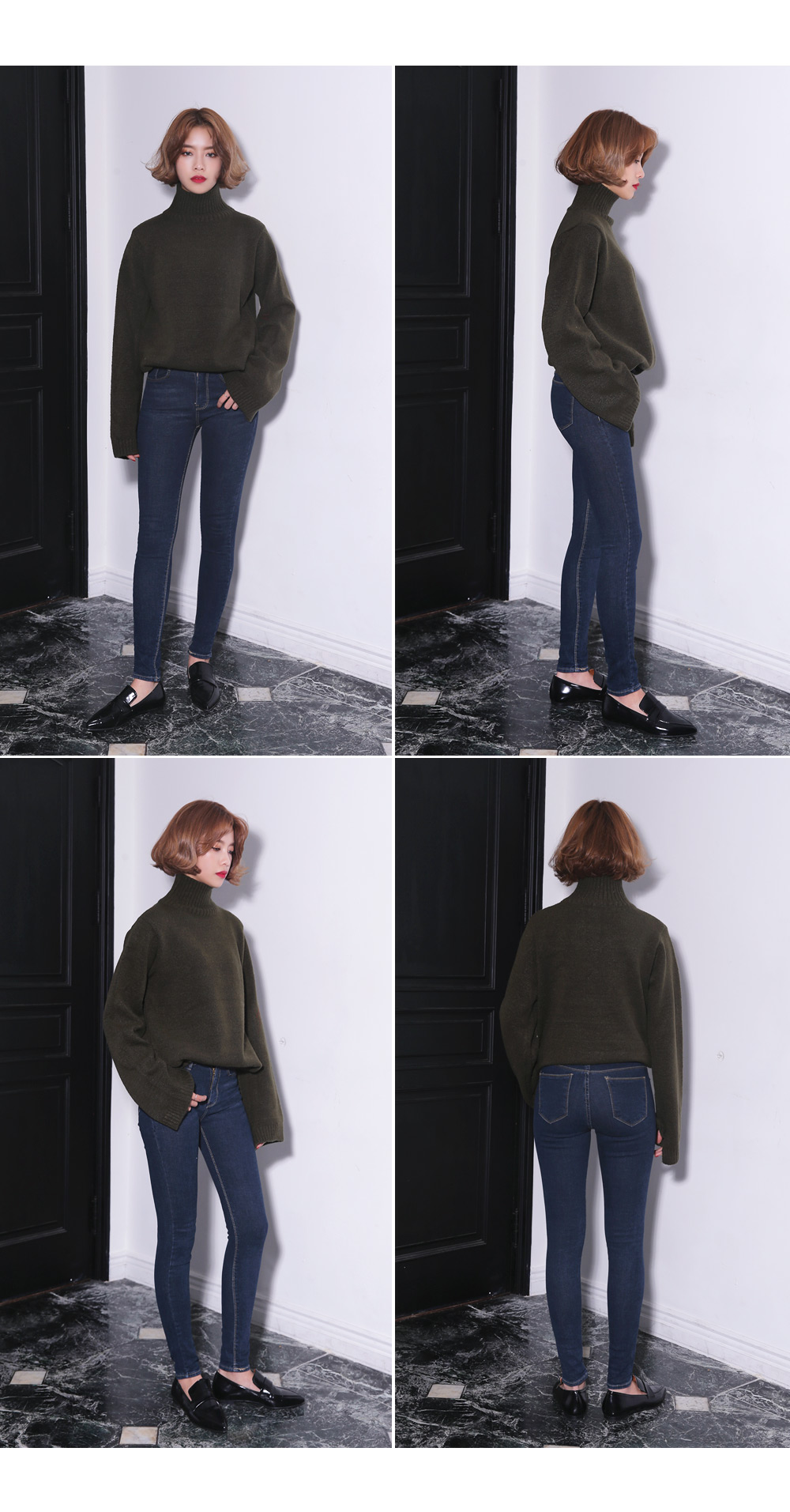 裏起毛ハイウエストデニムスキニーパンツ・全1色 | DHOLIC | 詳細画像6