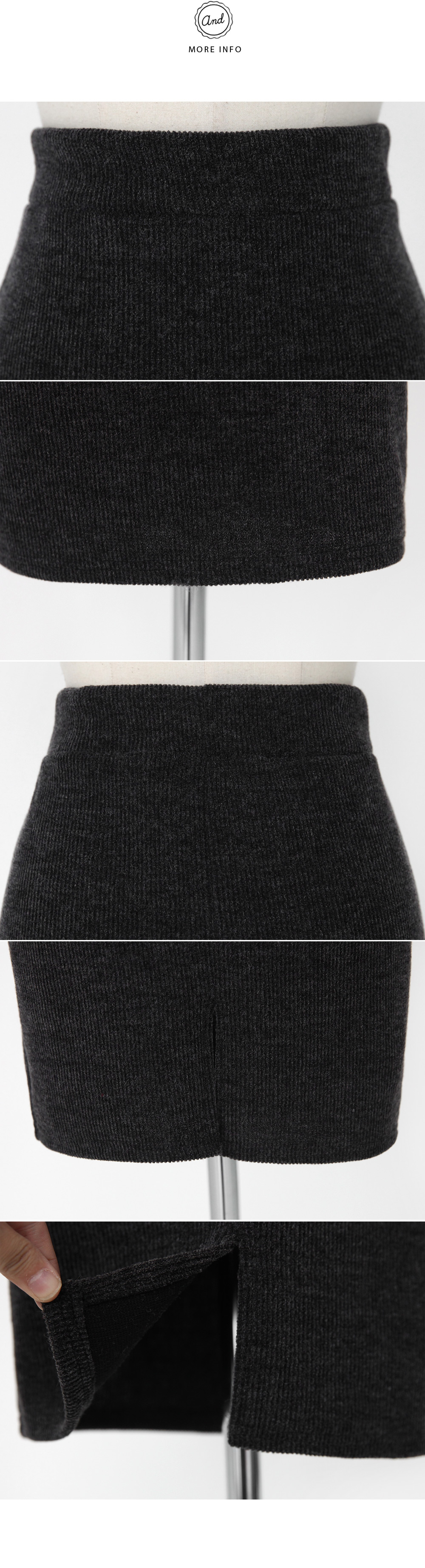 リブニットウエストゴムペンシルスカート・全3色 | DHOLIC | 詳細画像7