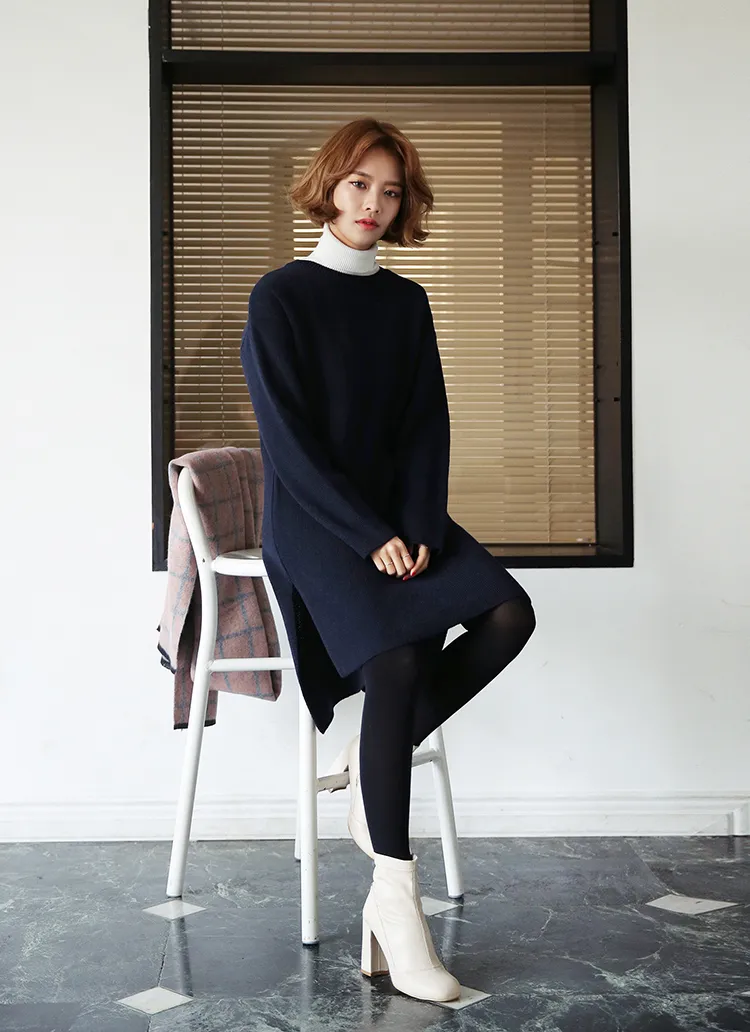 ミラノリブスリットニットワンピース・全5色 | DHOLIC | 詳細画像1