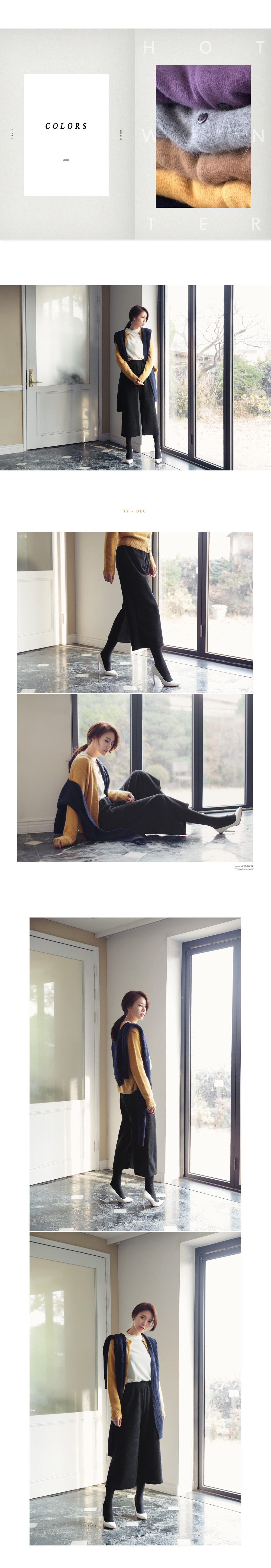 アンゴラ混ラウンドネックニットカーディガン・全5色 | DHOLIC | 詳細画像3