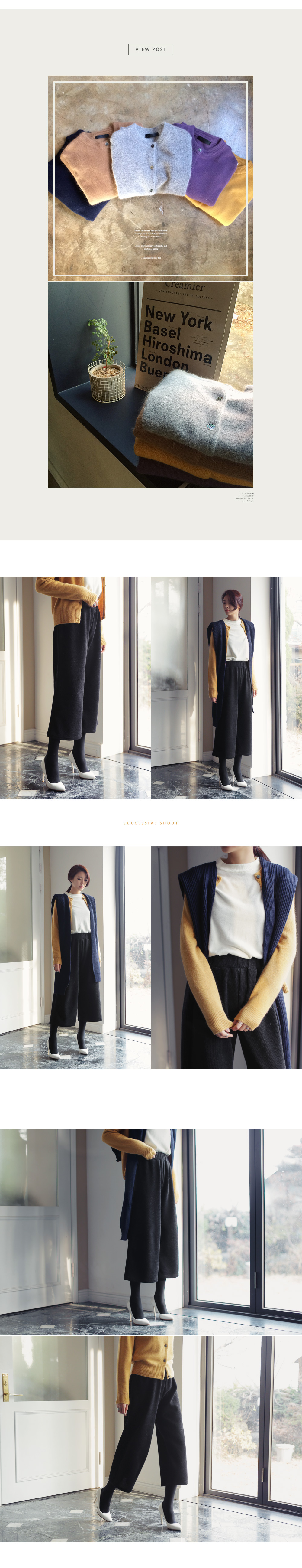 アンゴラ混ラウンドネックニットカーディガン・全5色 | DHOLIC | 詳細画像4